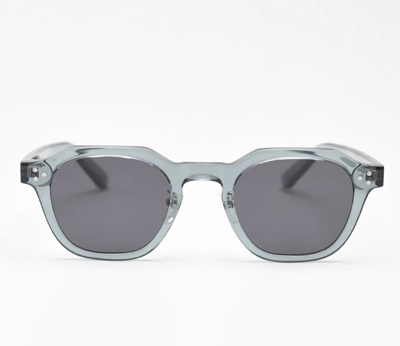 Slate sunglasses in translucent grey-blue with dark grey lenses