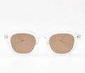 Quartz sunglasses in clear crystal with warm brown lenses