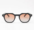 Ember sunglasses in gloss black with peach gradient lenses
